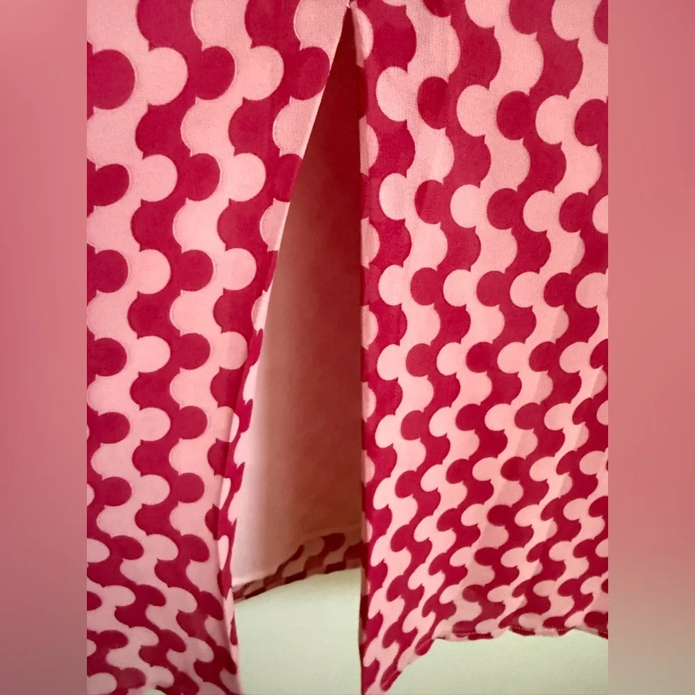 HYACINTH HOUSE Tuckernuck Geo Stripe MCM Pink Maxi Dress Large - Picture 7 of 9